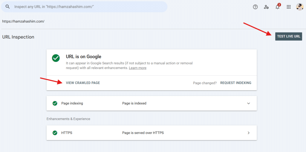 URL Inspection