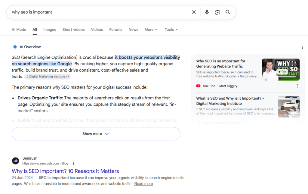 google ai overview in serp