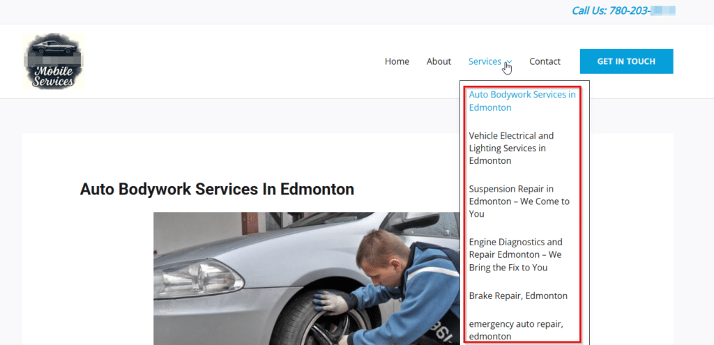 local-seo-dedicated-service-pages-example